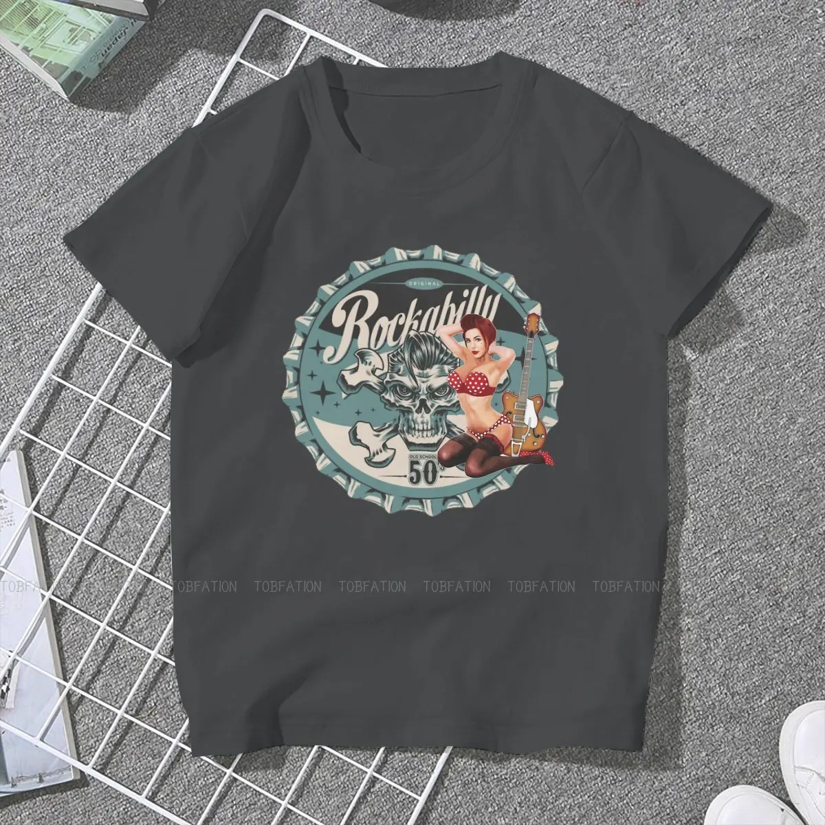 Rockabilly 50s Patch Pin Up Girl Sweet Girls Women T-Shirt  5XL Blusas Harajuku Casual Short Sleeve Vintage Oversized Tops