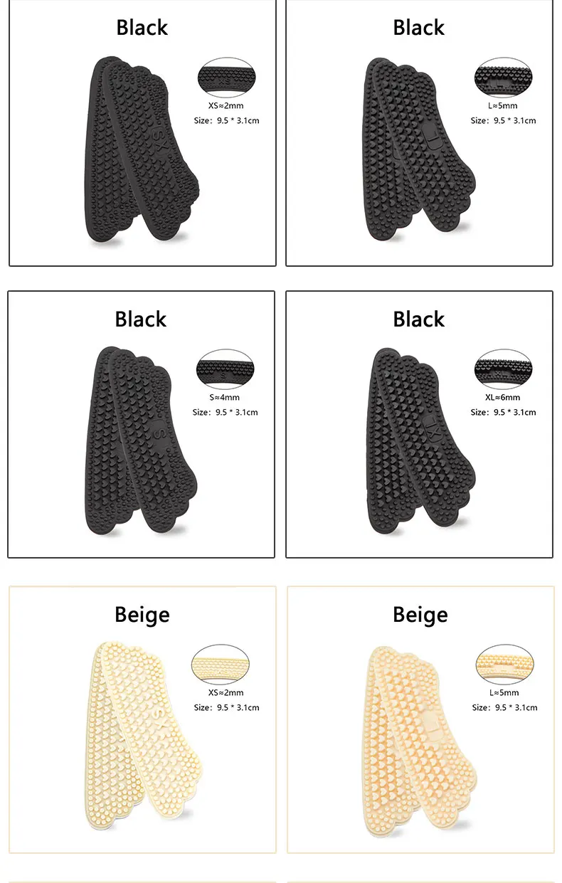 Silikon-Fersenkissen für Schuhe, Einlegesohlen für High Heels, Fersenschutz, Gel-Fersenkissen, Schmerzlindernde Einlagen, Schuhgrößen-Reduzierer für Damen – Detail 5