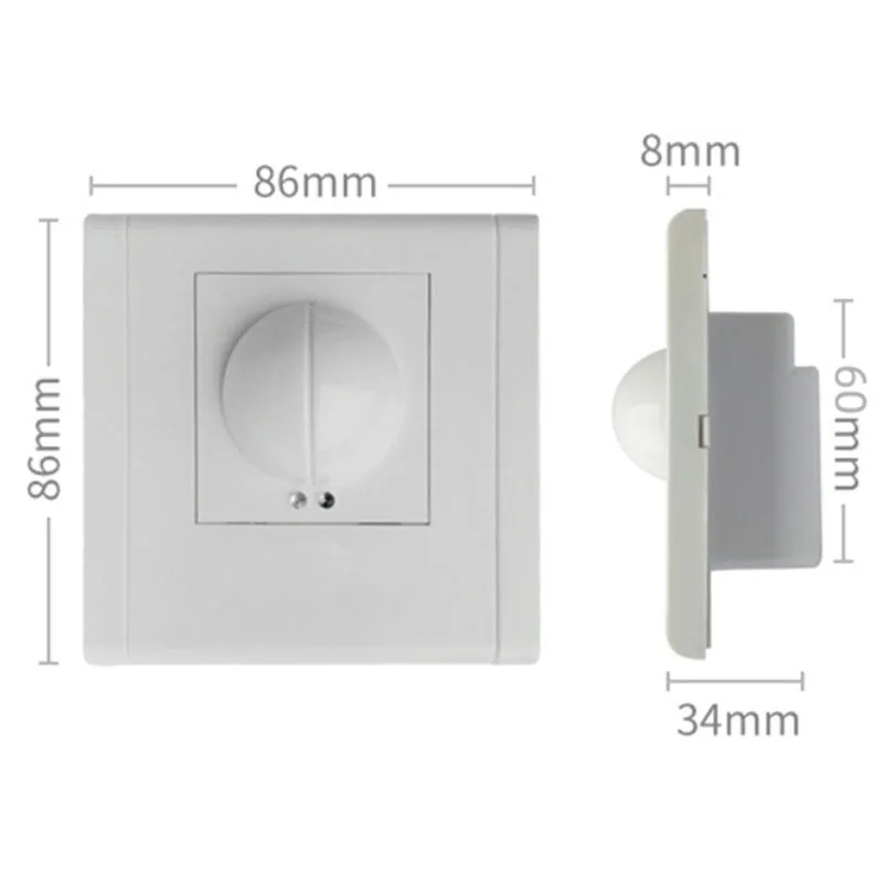 High power 220V 5.8GHz HF 16A LED Microwave 360 Degree Radar motion Sensor Light Switch 86  light Body Motion Detector