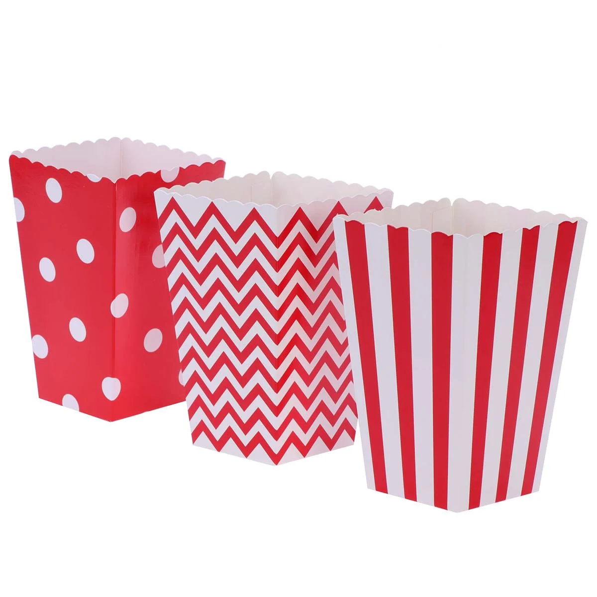 

30 Pcs Candy Popcorn Containers Food Paper European American Carton Snack Boxes