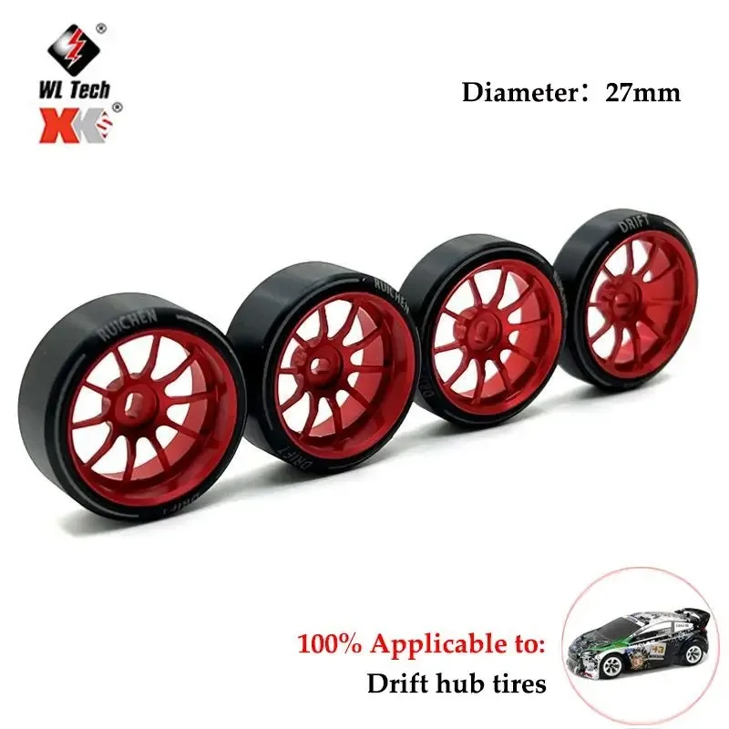 Durable RC Car Rims Tires and Wheels for Wltoys 284131 K969 K979 K989 P929 1/28 Upgrade Parts Replacement Off-Road Accessories