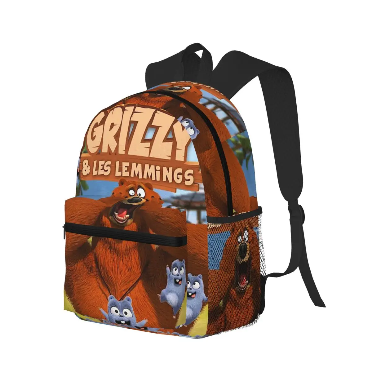 Animation Grizzy And The Lemmings Cartoon Anime Student Backpack School Bag Hiking Travel Daypack for Men Women Bookbag