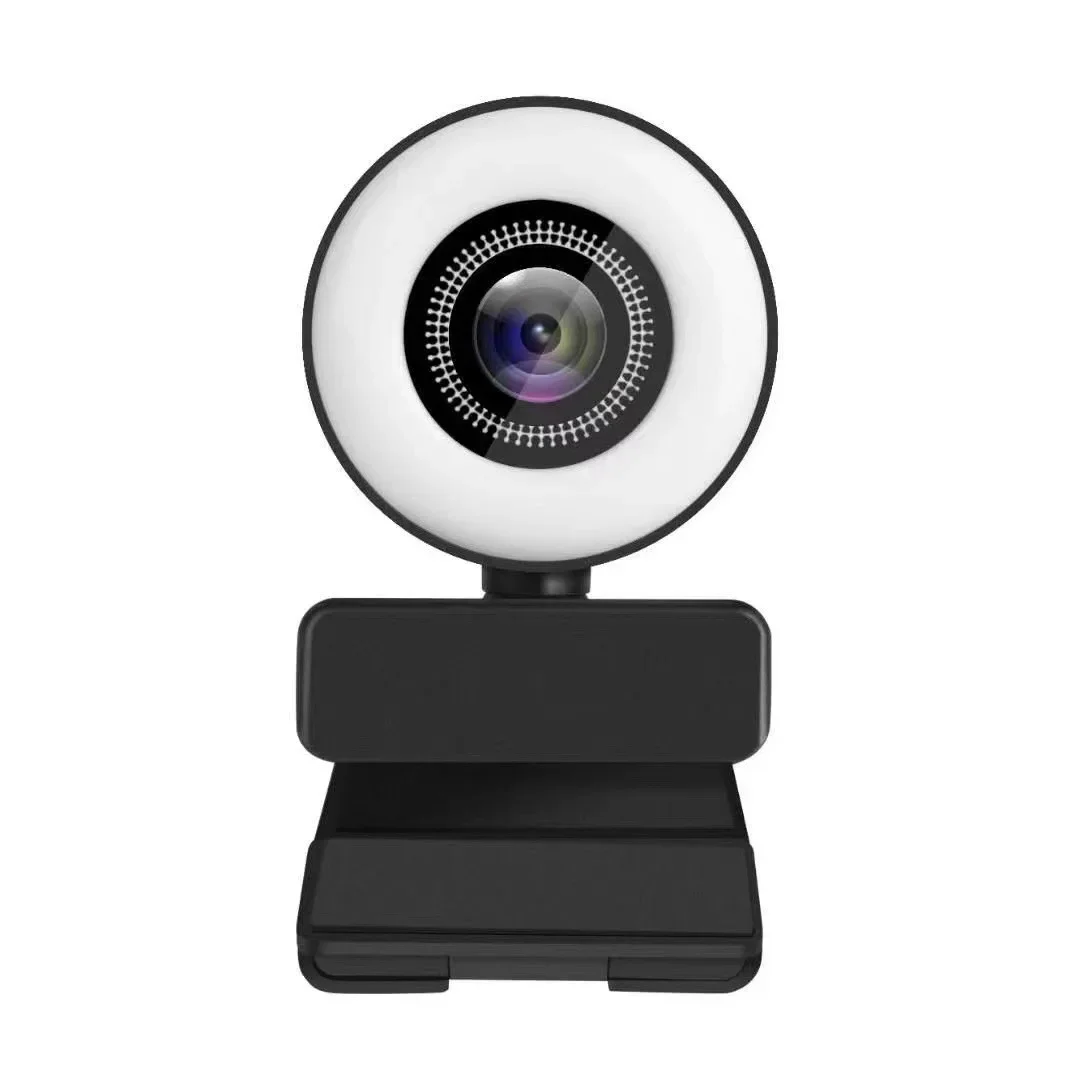 Webcam HD 4K/2K/1080P con microfono Webcamera LED con messa a fuoco automatica 3 livelli di luce Kameras per computer Webcam di registrazione video