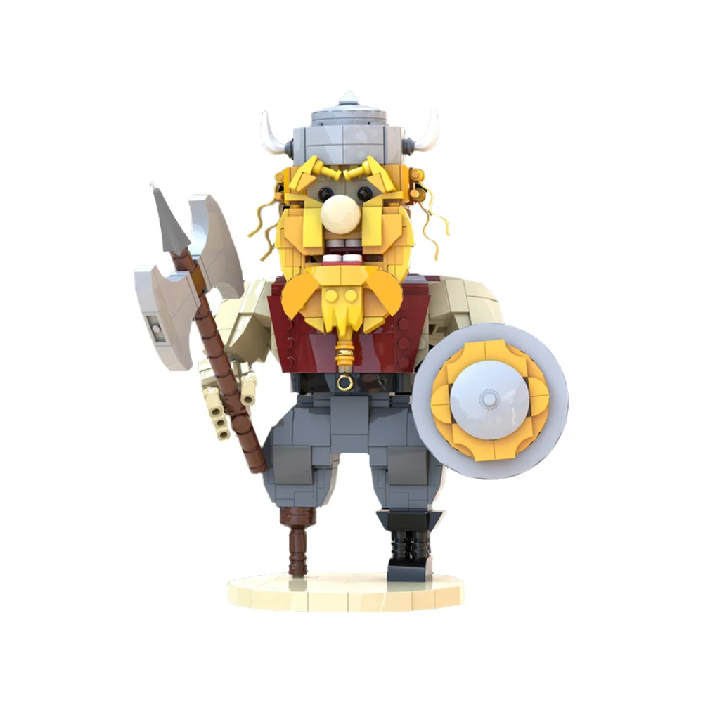 

MOC Medieval Military Viking Brickheadz Model Building Blocks Adventurer Pirate Savage Warrior Action Figure Brick Toy Gift