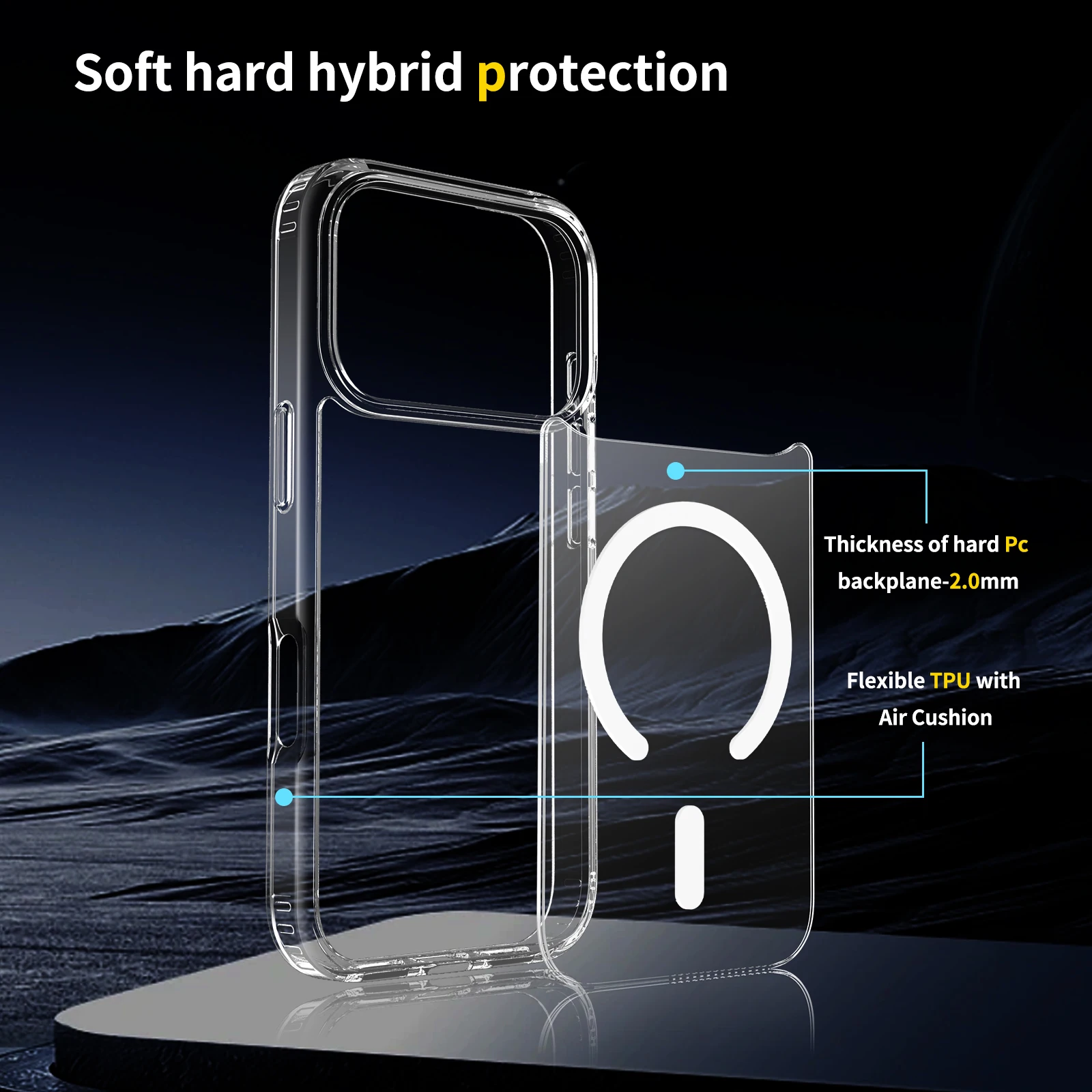 Für iPhone 18 Pro Max Hülle Magnetische Hülle PC+TPU-Schutz für iPhone 17 Pro Max 18 Pro 17 Pro Cover – Detail 4
