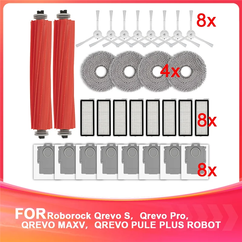 Do Roborock Qrevo S Akcesoria Szczotka Mop Filtr Clote Do Roborock Qrevo S Szczotki
