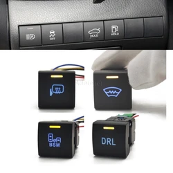 1PC For Toyota Camry Altis Hilux LC300 2018 Rav4 Prado 150 2020 LED Light Car DRL BSM Mirror Windscreen Heating Switch with Wire