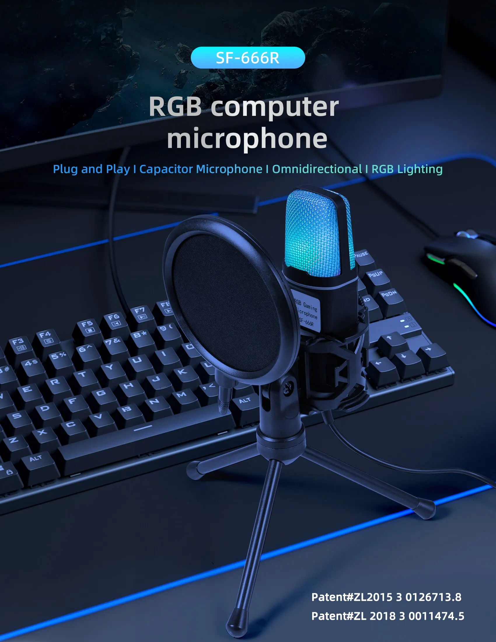 USB condenser microphone kit product view 1