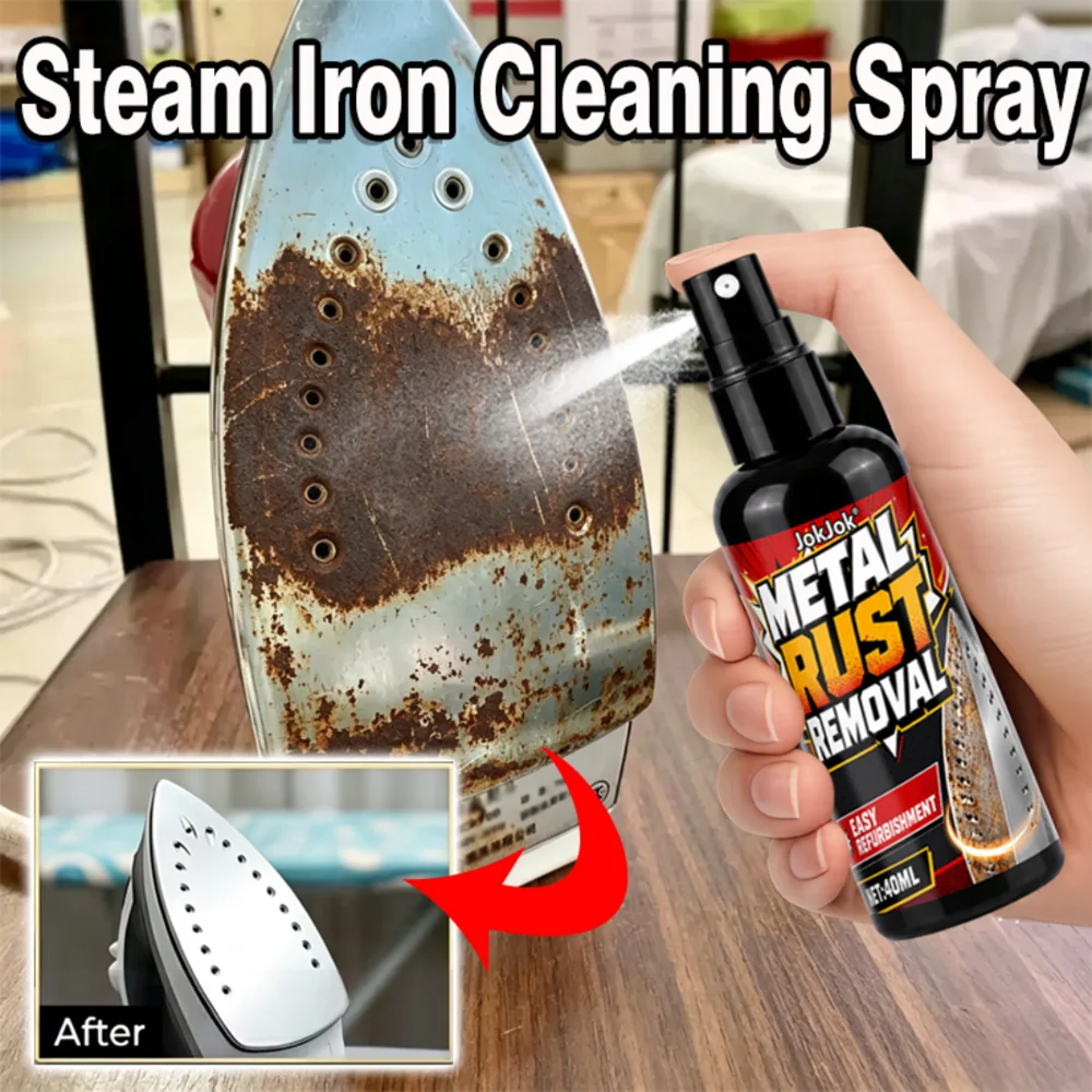 JOKJOK Electric Iron Soleplate Rust Remover Spray Fast Dissolve Rust Burnt Stains Restore Metal Gloss For Household Maintenance
