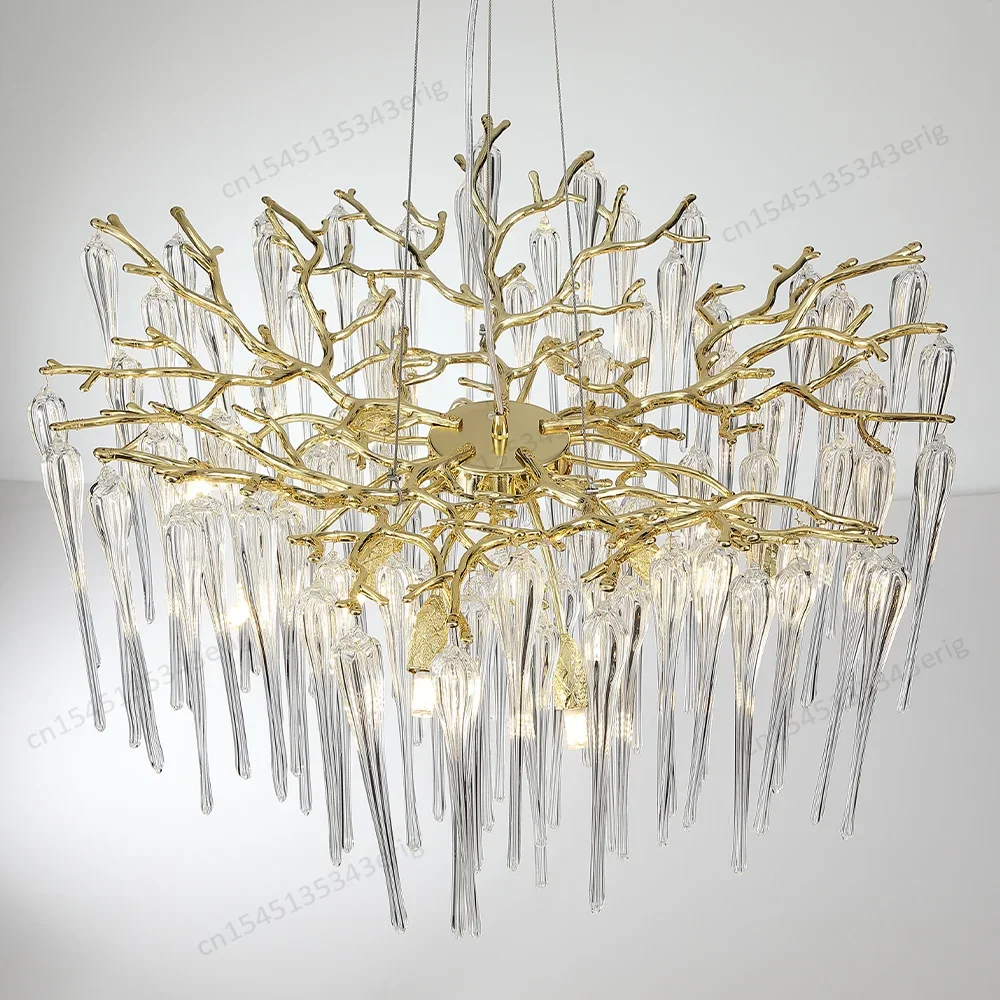 Designer Chandelier Crystal Dining Room Nordic Column Crystal Chandelier Lighting for Living Room Home Decoraction Lustre