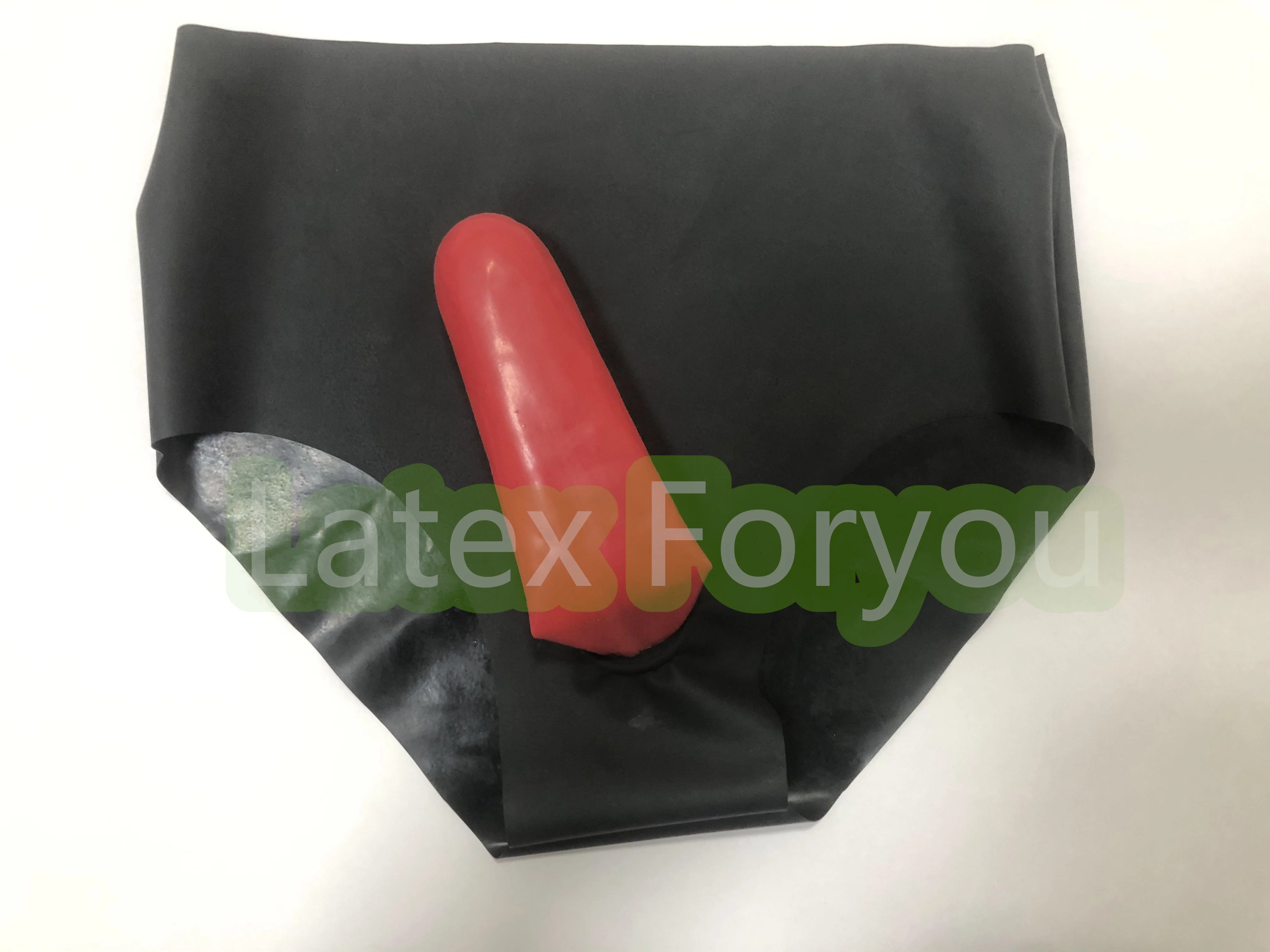 Free Shipping Mould Sexy Women Fetish 100% Natural Latex Underwear Rubber BIKINI Panties Sexy Pants/Briefs With Front Sheath