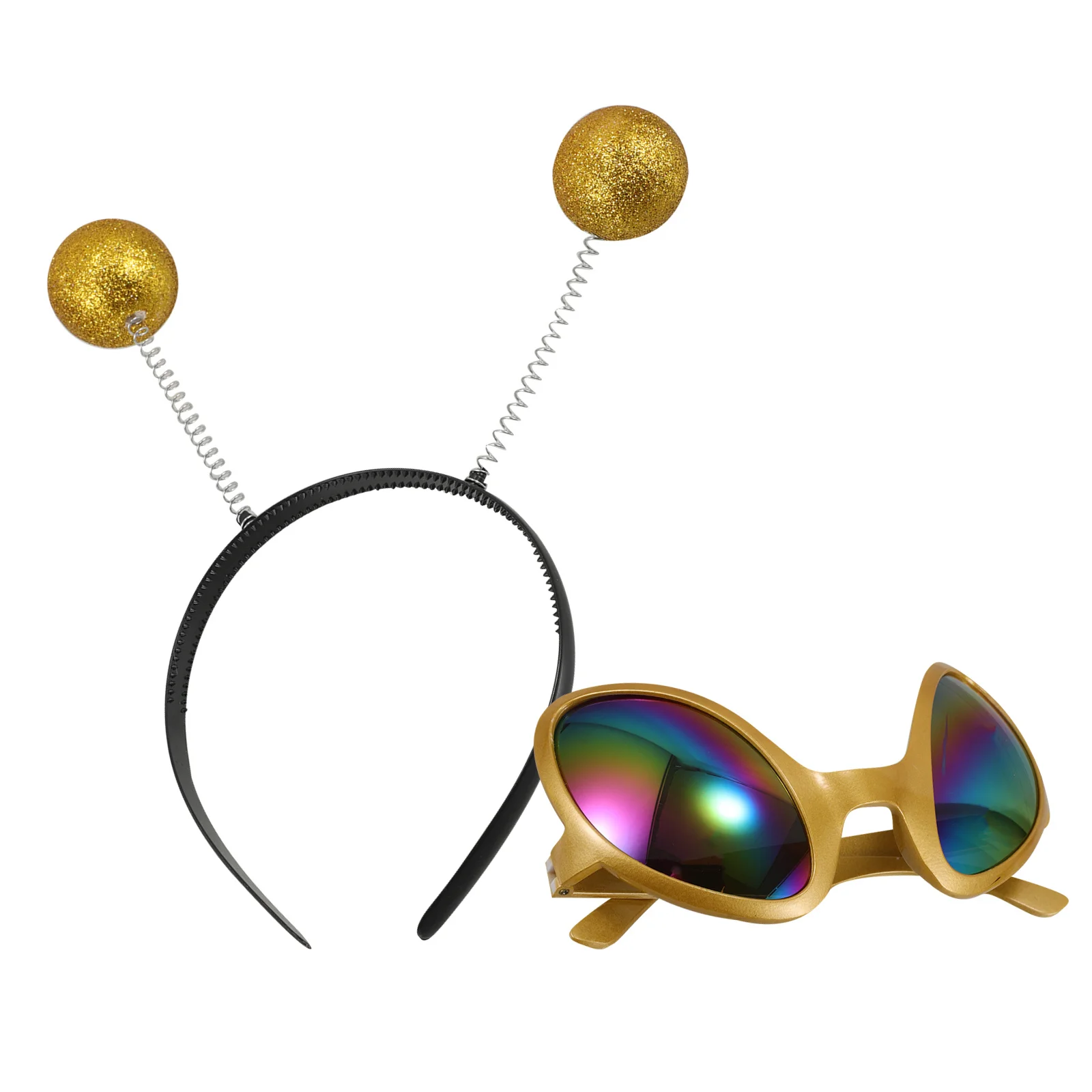 1 conjunto de óculos de lente arco-íris com faixa de cabeça, aparência exclusiva, textura premium, fique no lugar durante usar, melhor escolha para fantasia