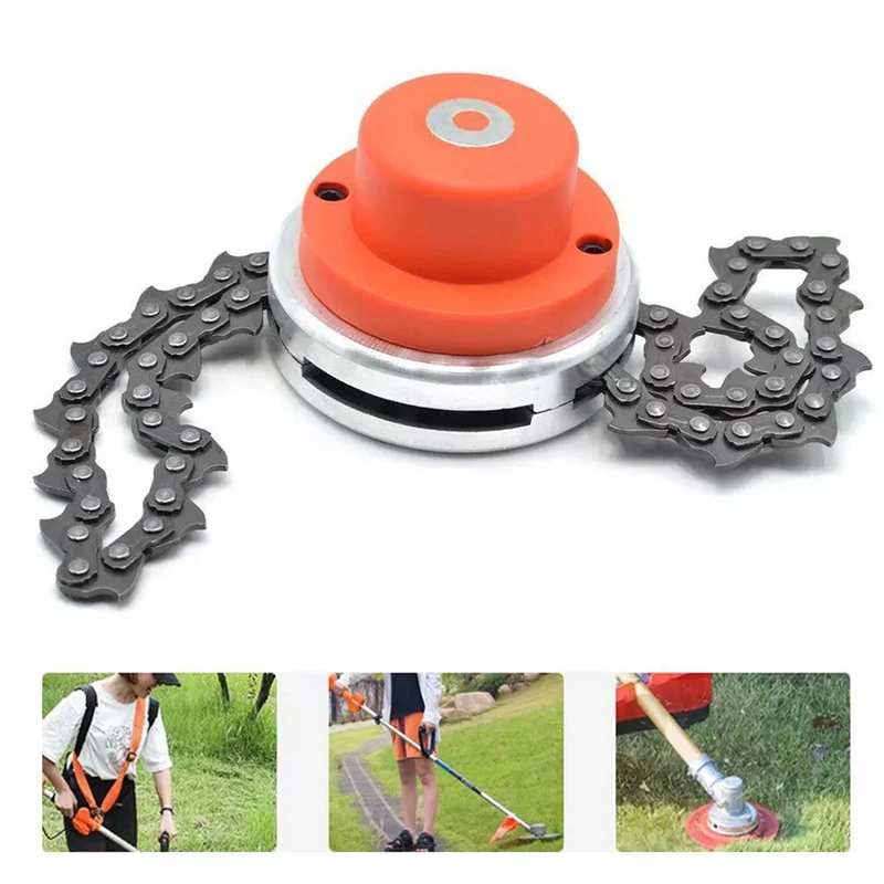 

New Universal Lawnmower Head with Chain Metal Brushcutter Garden Grass with Thickening Trimmer for Grass Brush Cutter Lawn Mower