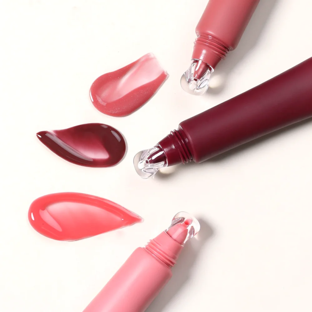 Hydrating Peptide Lip Gloss Butter Balm Tint Moisturizing Plumper Oil Liquid Lipstick Shiny Finish Makeup Beauty