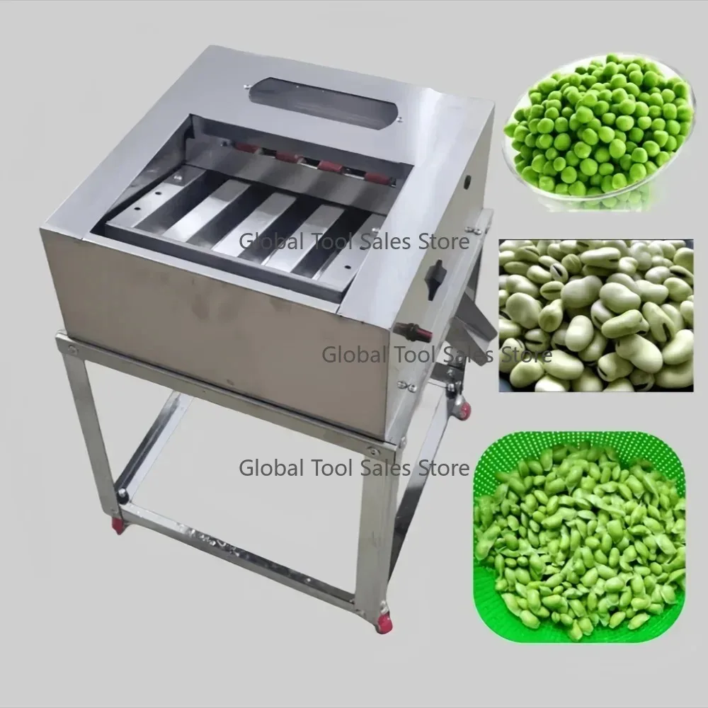 Pelador semiautomático de Edamame, pelador de frijoles de soja verde, máquina desgranadora de guisantes para eliminar cáscara de Edamame