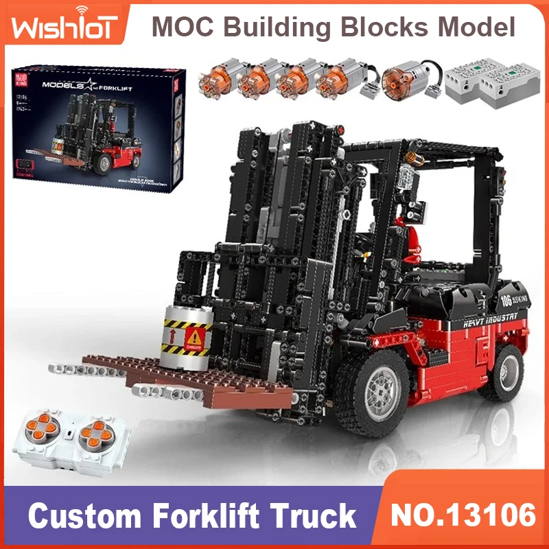 

MOULD KING 13106 Technical Car Toys The MOC-3681 APP&RC Custom Forklift Truck Model Building Blocks Bricks Kids Christmas Gift