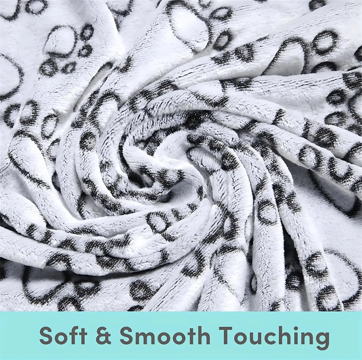 Coperte per animali domestici Coperta per animali in pile premium super morbida e soffice Coperta in flanella per cuccioli di cane Zampa di gatto Coperta per animali domestici grigia/rosa