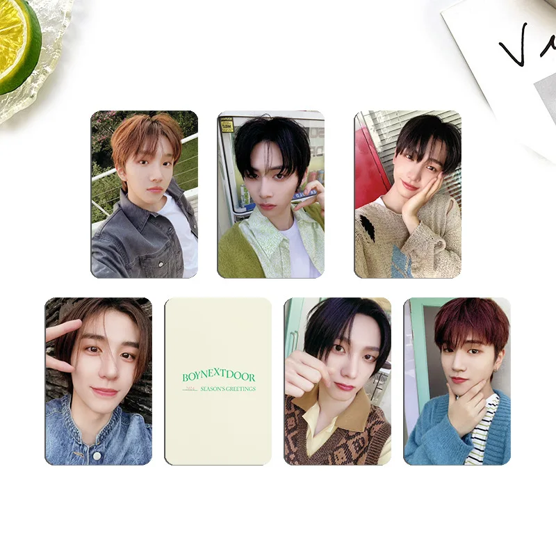 KPOP BOYNEXTDOOR 2024 Desk Calendar LOMO Card 6PCS SUNGHO RIWOO JaeHyun Seasons' Greeting Commemorative Card Postcards