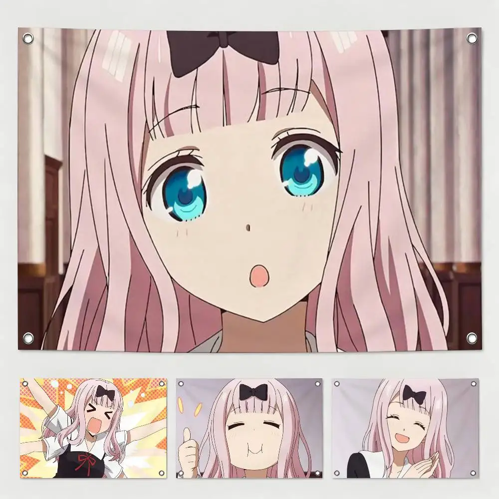 Anime Chika Fujiwara  Flags Wall Hanging Tapestry Outdoor Garage Room Decorative flag Background Blanket