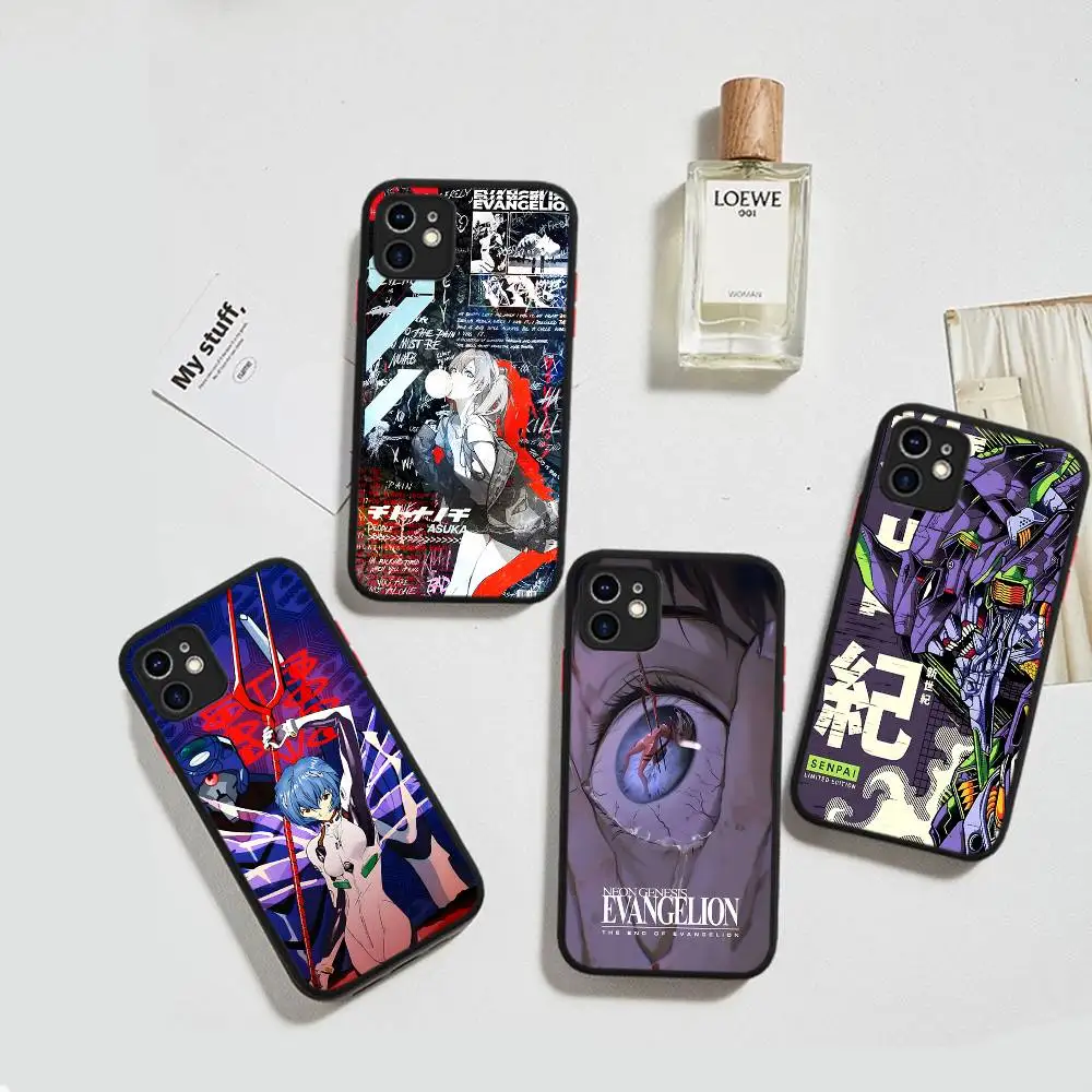 Anime Classic E-evangelion For Silicone Matte Phone Case For IPhone 16 Pro Max 15 14 13 12 11 X XS MAX view 2