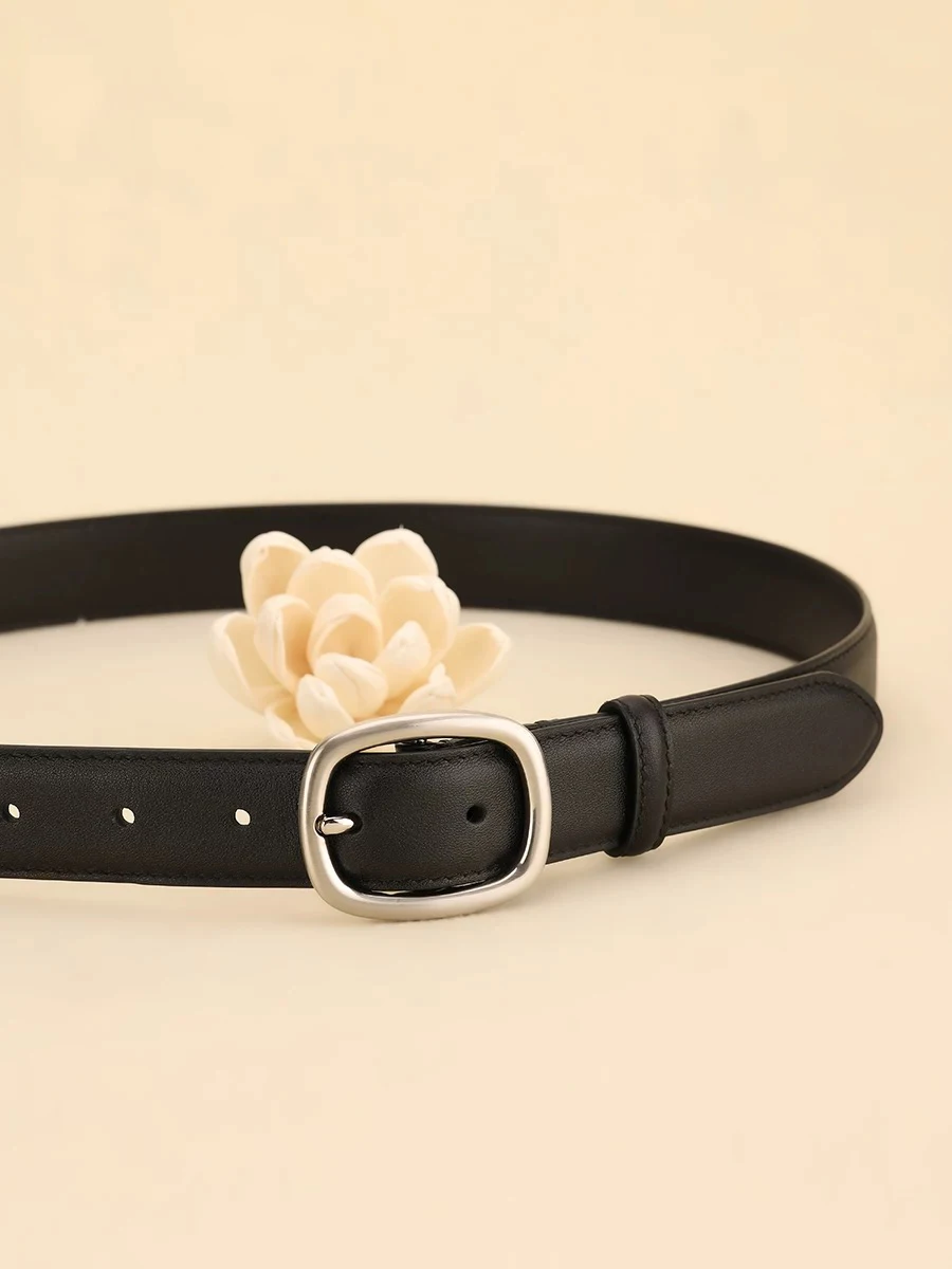 Women's Genuine Leather Belt Fashion Multicolored Waist Belts for Jeans Pants Chic Ladies Belt with Pin Buckle