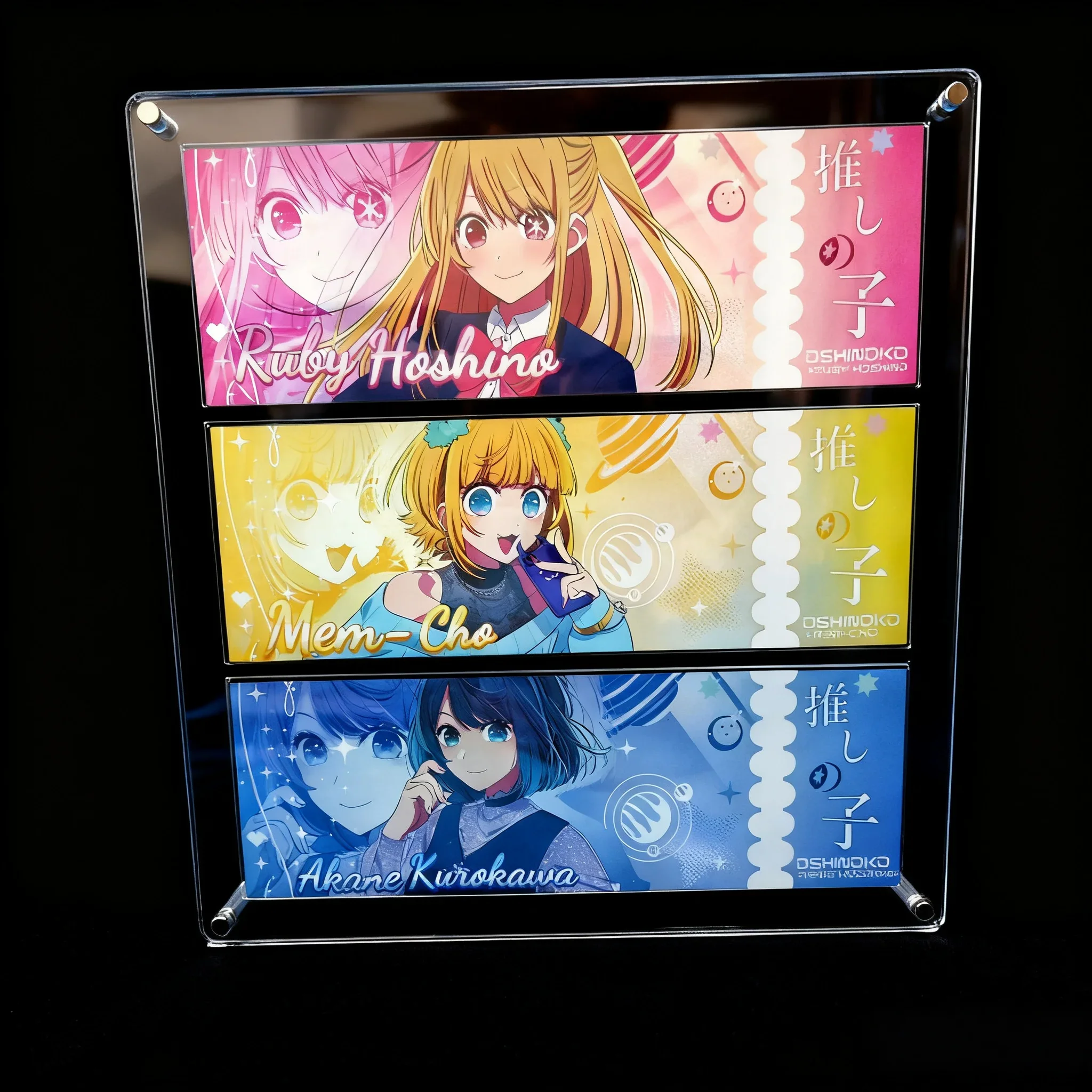 

Anime Character Cards Laser Tickets Idol Photo Display Frames Acrylic High-Clarity Multi-Size Collectible Display No Card 3-Slot