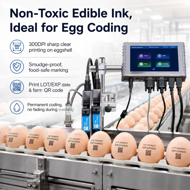 Trending Picks Docod OEM/ODM T260E 25.4mm Tij Industrial Inkjet Printer Expiry Date Printing Machine for Egg Bag Barcode