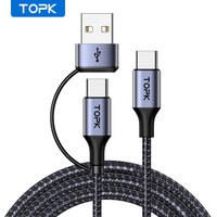 TOPK 60W PD Fast Charger Cable USB C to USB Type C Cable for MacBook Pro USB C PD Cable Fast Charging for Samsung Xiaomii