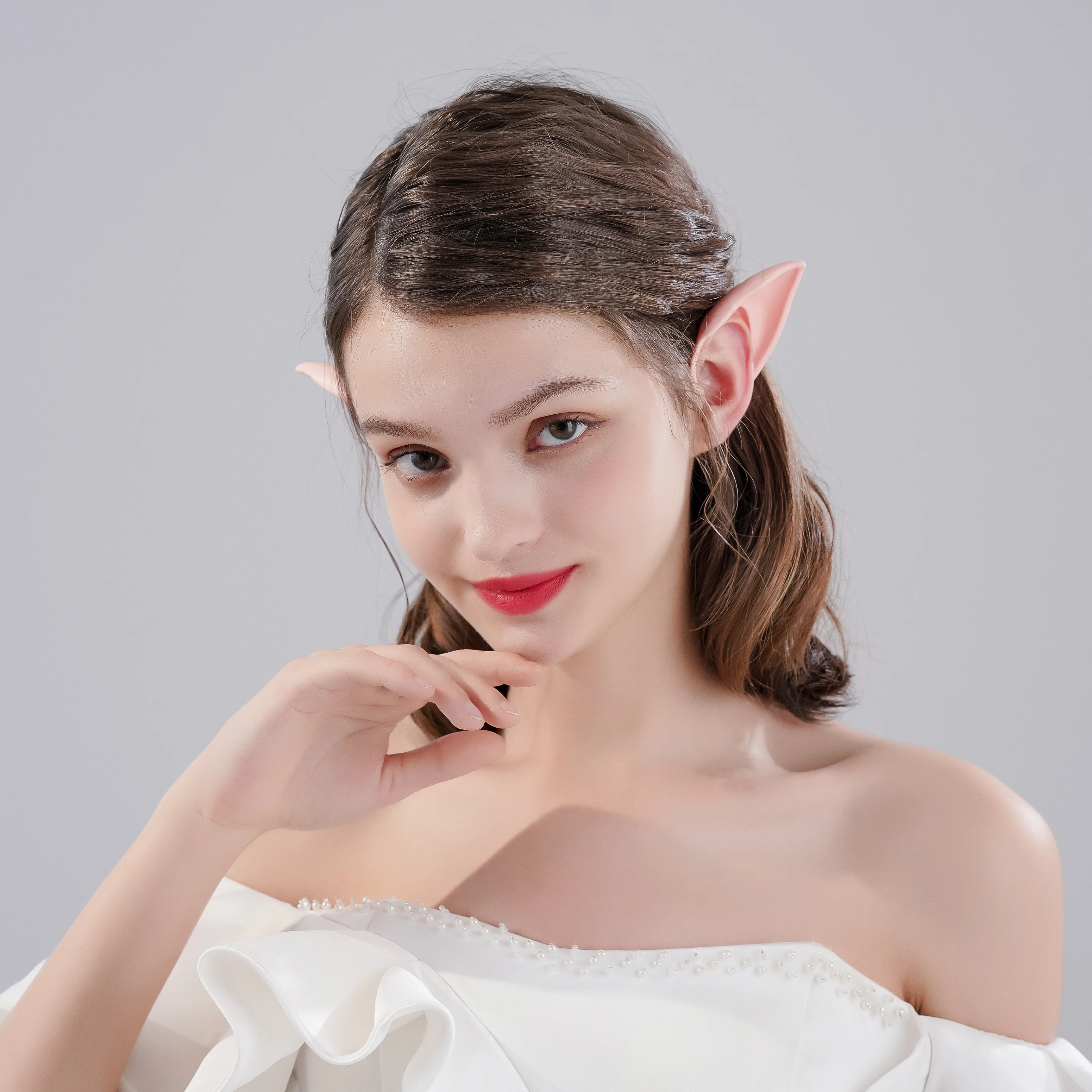 Halloween Decorative Props A Lady COS Elf Fake Pointed Ears&Holiday Dressing Prop