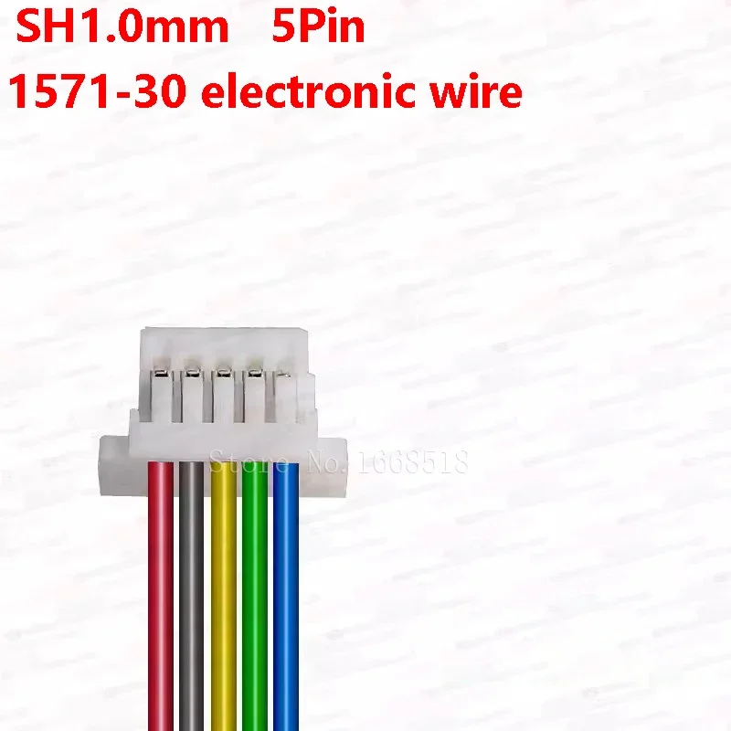 10PCS JST SH 1.0mm Pitch Female Socket Terminal Plug Wire Connector SH 1mm 2 3 4 5 6 7 8 Pin 10CM 28AWG Electronic Wires Cable