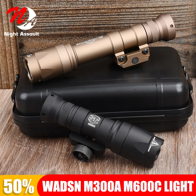 

WADSN Airsoft Surefir M300C M300 Mini Scout Light M600C Weapon Light Rifle AR15 HK416 M4 Hunting LED Flashlight Lanterna torch