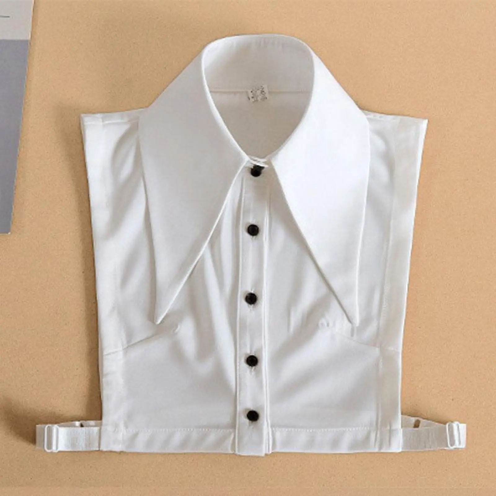 Cotton Dickey Collar Removable False Collar White Turn Down Neckline for Women Shirt Cardigan Suit Layering