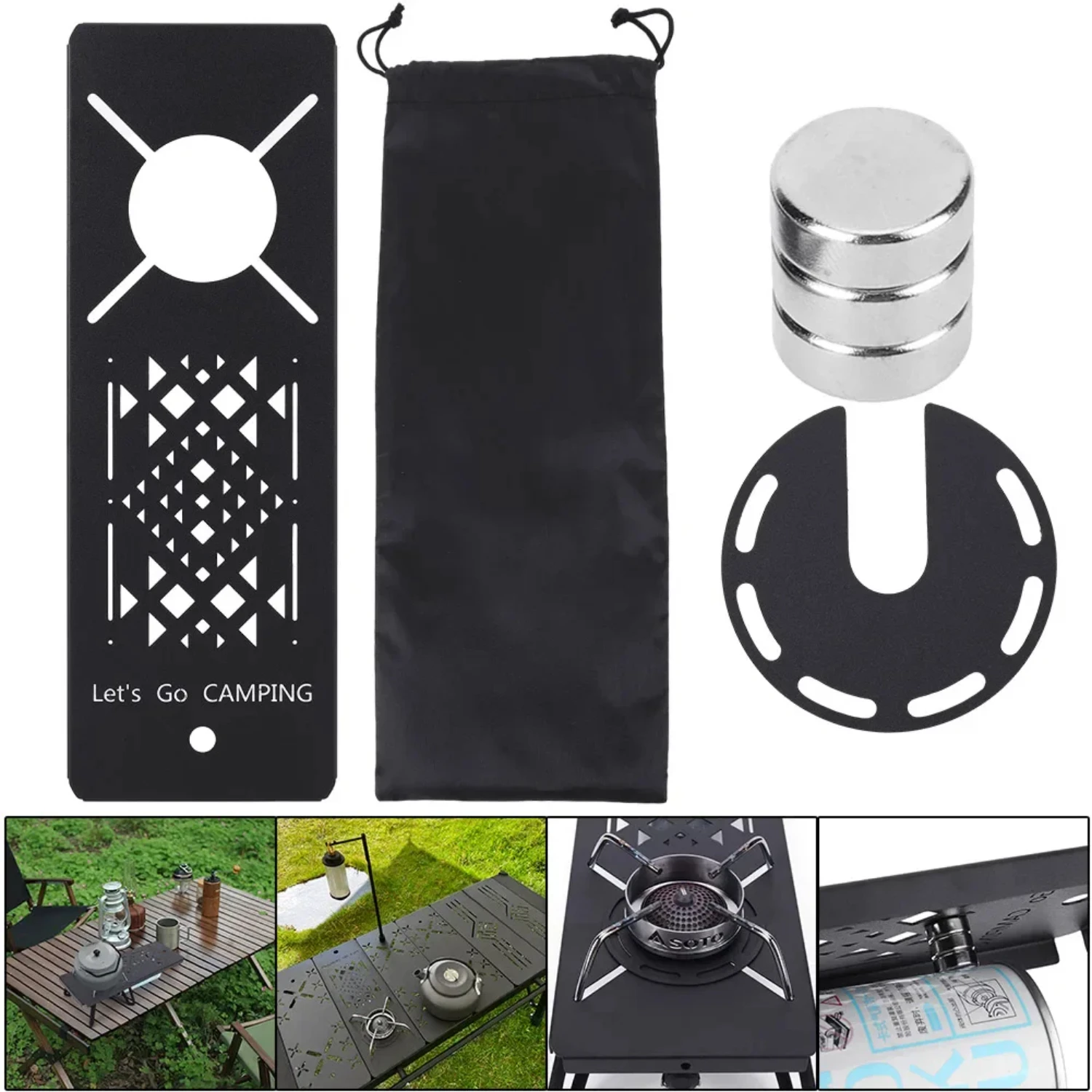 Portable Lightweight Aluminum Alloy Camping Folding IGT Table Board for BBQ Grill - Perfect Outdoor Picnic, Fishing, Camping Acc