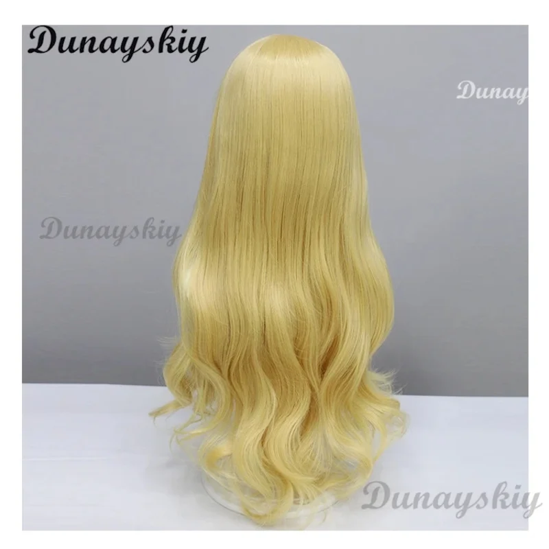 

DY20Your Lie in April Миядзоно Каори Косплей Парик 75 см Длинные Золотые Вьющиеся Волосы Косплей Термостойкие Синтетические Парики Хэллоуин25