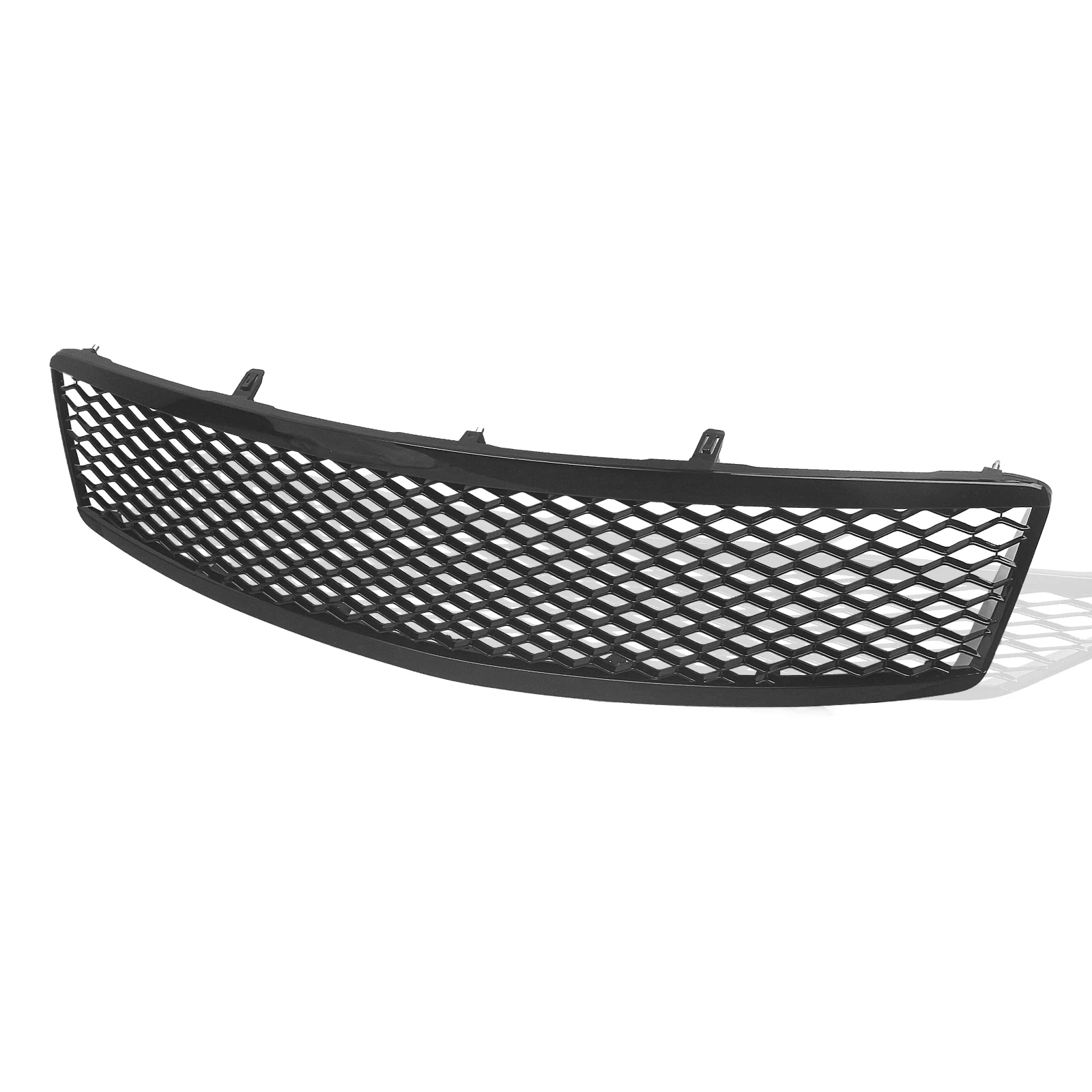 For Infiniti G35 G37 2007-2009 Sedan 4 Door Front Grille Gloss/Matte Black/Carbon Fiber Look Upper Bumper Hood Mesh Grid Grill