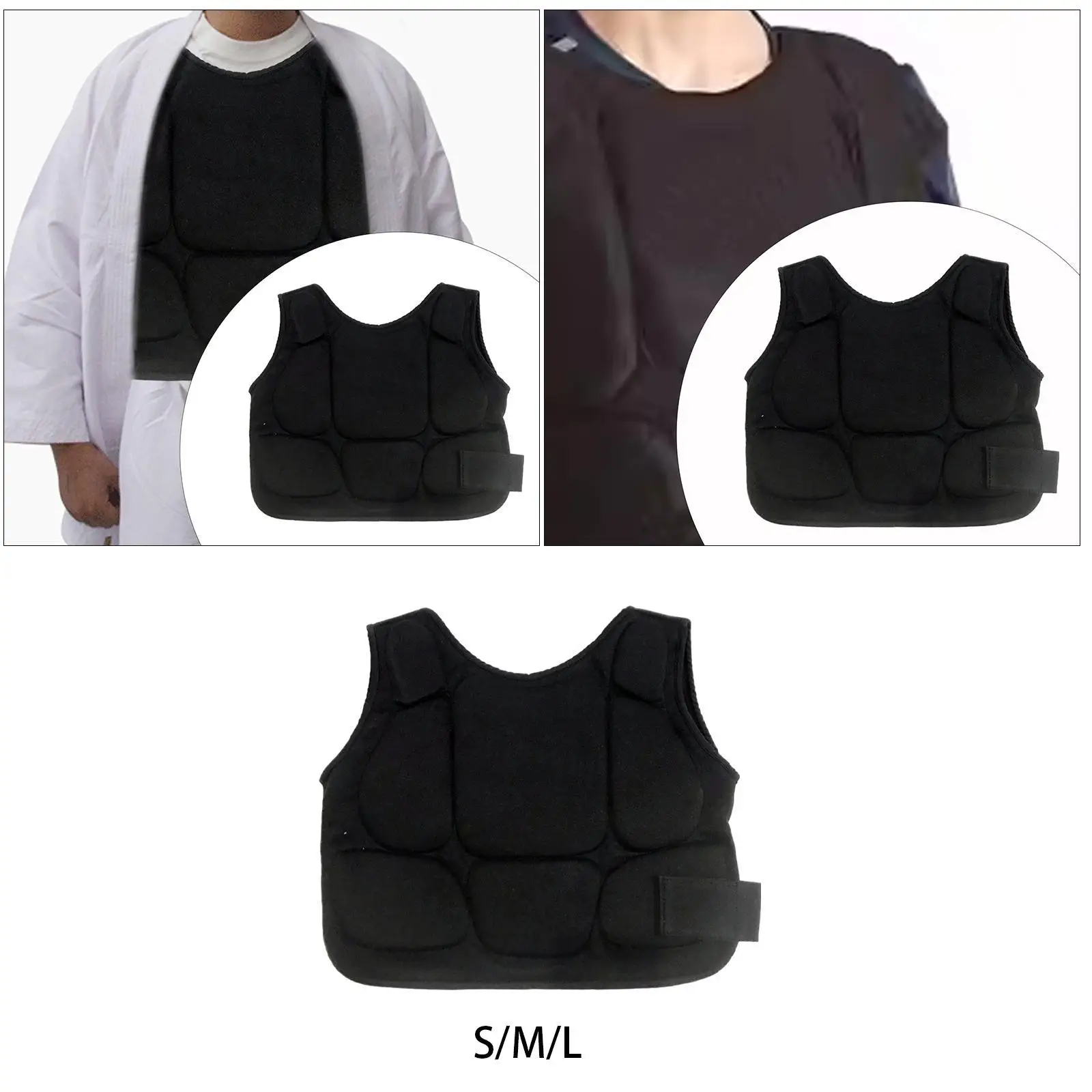 Karate Chest Protector Vest Portable Adjustable Taekwondo Body Protector for Sanda Boxing Kickboxing Workout Mma
