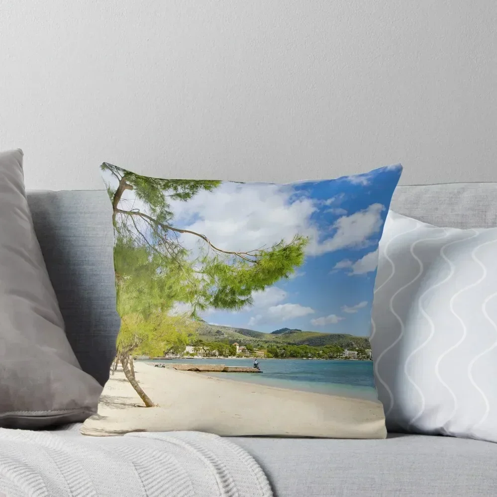 

Puerto Pollensa Pine Walk 9 Throw Pillow christmas pillowcases christmas supplies Pillowcases Bed Cushions pillow