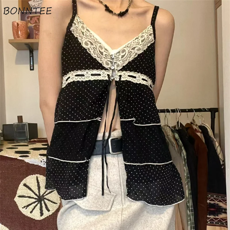 

Винтажная женская бретелька в стиле пэчворк с открытой строчкой на шнуровке, эстетичная корейская мода Ulzzang, привлекательная нежная шикарная одежда