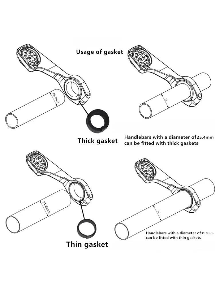 AliExpress 2pcs 25.4mm/31.8mm Code Table Holder Washer For Edge Mtb Repairing Matching Jiaming Garmin Watch Stand Rubber Repair Accessories