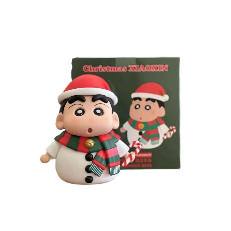 2025 New Christmas Crayon Little Newbie Figure Snowman Xiaoxin Xiaokui Cartoon Cute Desktop Ornament Doll Doll Birthday Gift