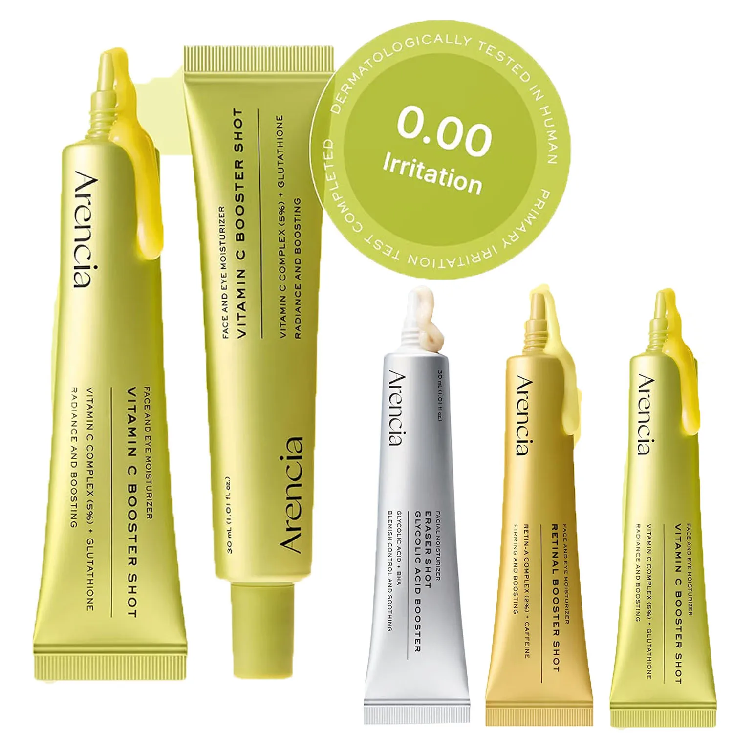 Arencia Retinal Booster Shot Serum, Firming Booster Hydrating Moisturizing Tightening Fine Lines, Pore, Wrinkles Skin Tone Care