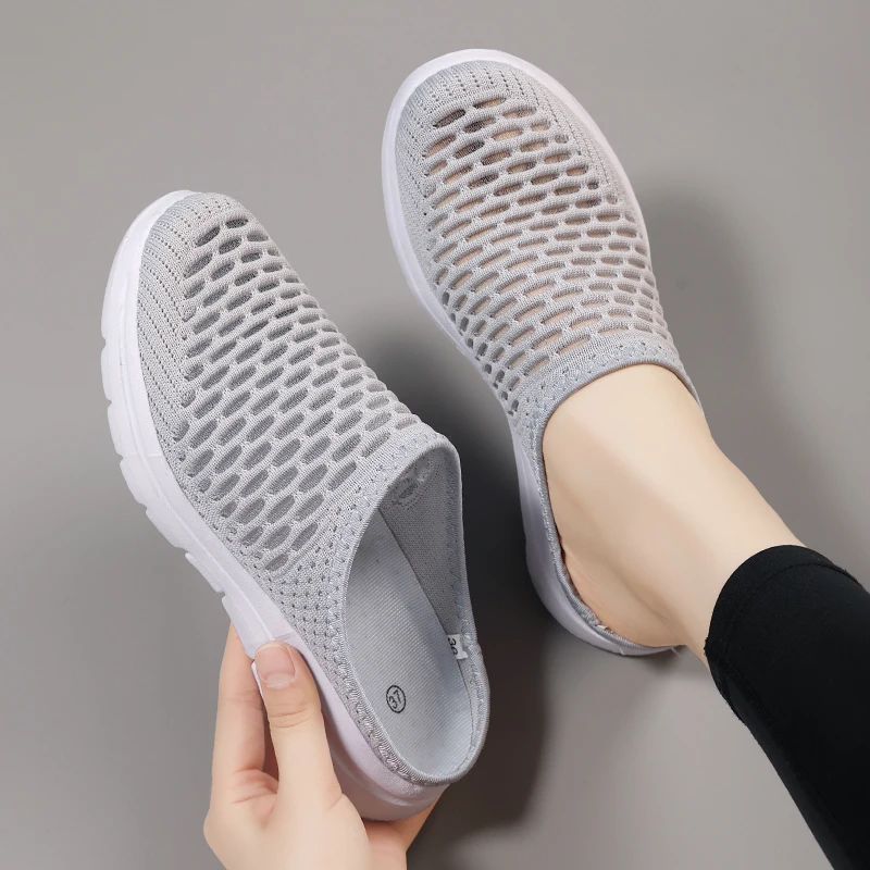 

Women Walking Shoes Mesh Light Fitness Loafer Summer Spring Sports Outdoor Mother Slippers Flats Breathable Sneakers Size 35-43