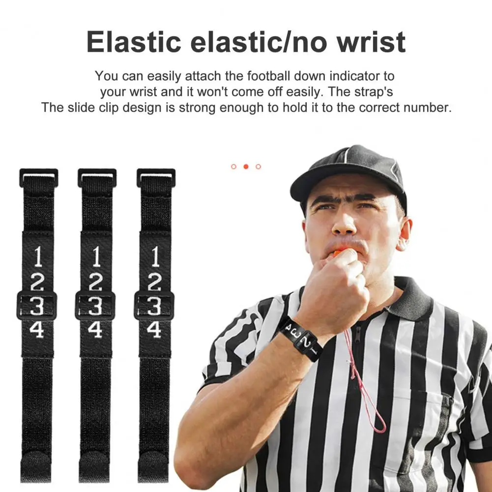 High Elasticity Wrist Band Soccer Wrist Indicator Football Referee Gear Adjustable Numbered Wrist Indicators with for Easy