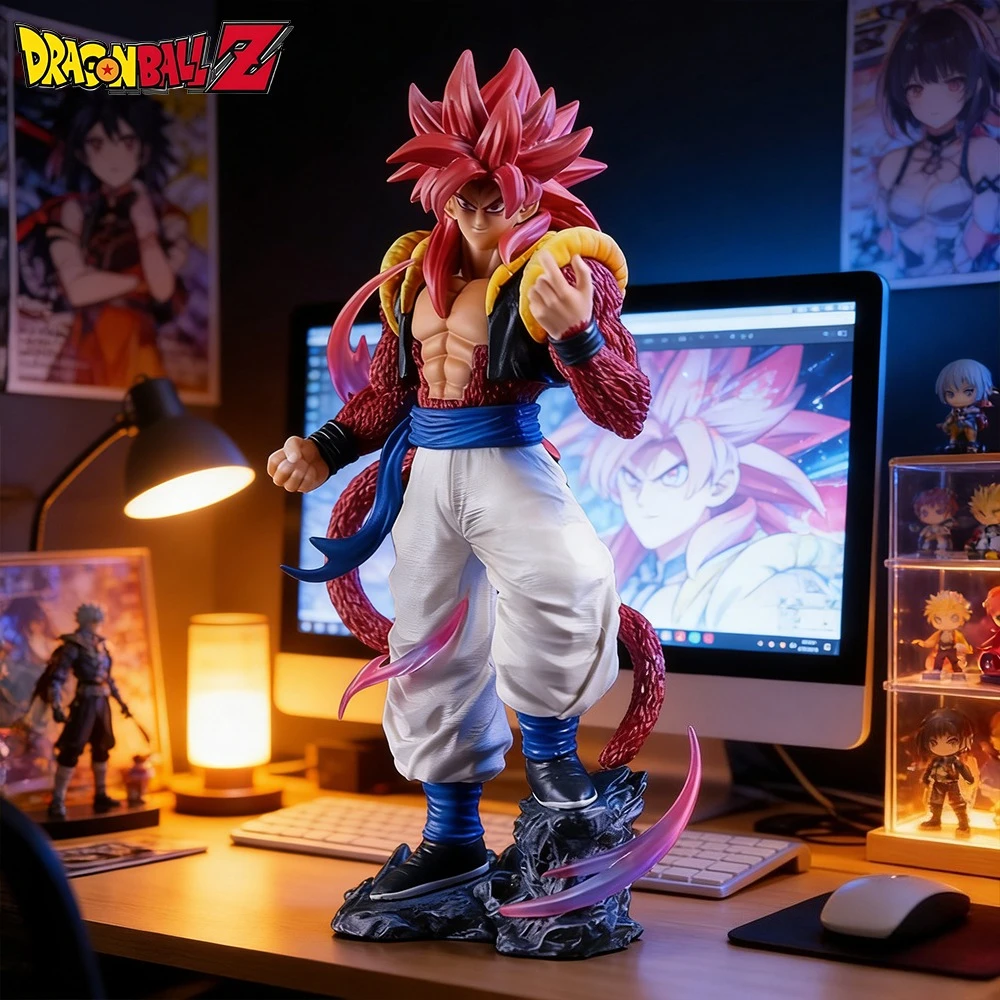 9.84in/25cm Anime Dragon Ball Z Figure Super Saiyan 4 Gogeta Action Figures PVC Statue Model Collection Toys Gifts
