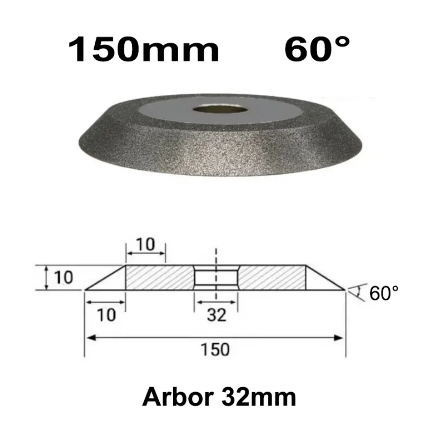D100mm 125mm 150mm Diamond Grinding Wheel SDC Grit 100 200 320 400 Sharpening Disc Sharp Edge for Tungsten Steel Circular Saw