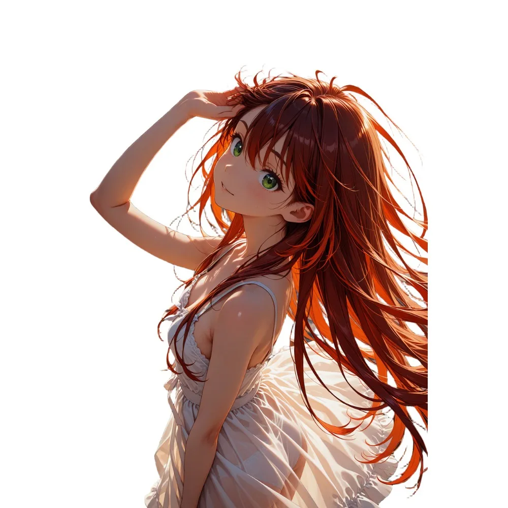 Inaba Miyuki Anime Girl Vinyl Sticker 20cm, Waterproof Decal for Car Motorcycle Helmet Laptop Window