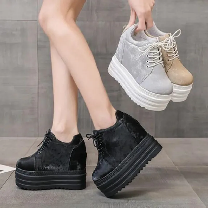 أحذية جديدة امرأة 2025 زيادة الارتفاع قباقيب منصة الأحذية النسائية حذاء رياضة كاجوال Modis فستان الزواحف الجديد لطيف موضة الترفيه #5