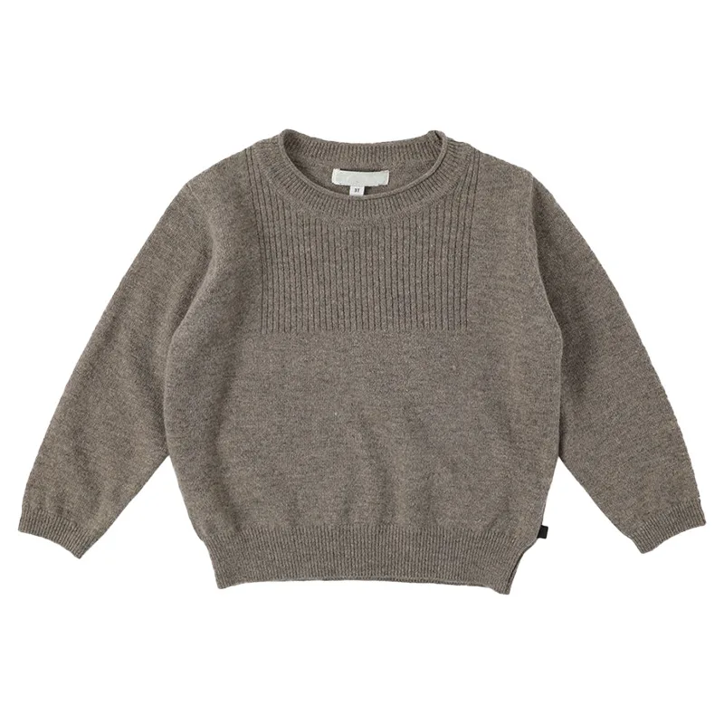 Autumn Winter 2025 New Boys and Girls Baby Soft Touch Round Neck Solid Color Simple Top