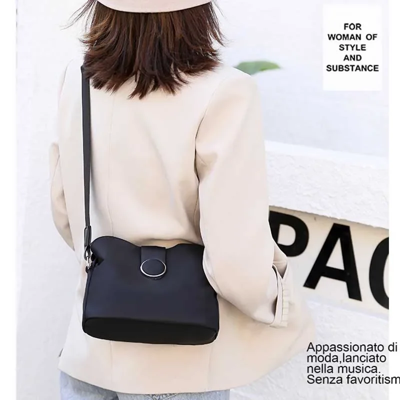 1 Casual Nylon Shoulder Bag Women Fashion Waterproof Messenger Bag Travel Light Small Crossbody Bag Shopping Lady Handbag Purse