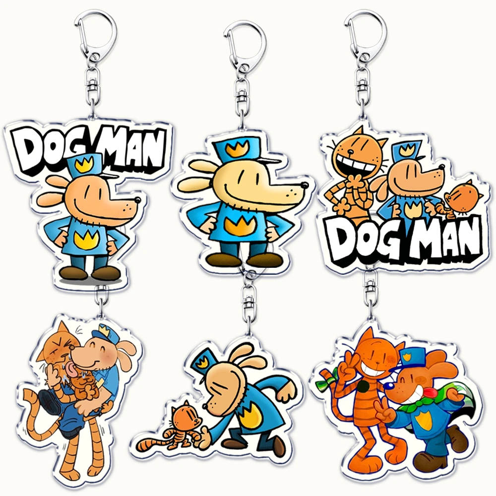 Popular Cartoon Dogs and Cats Topic Acrylic Keychain Bag Accessories Hanging Ornaments Jewelry Cute Surrounding Birthday Gift
